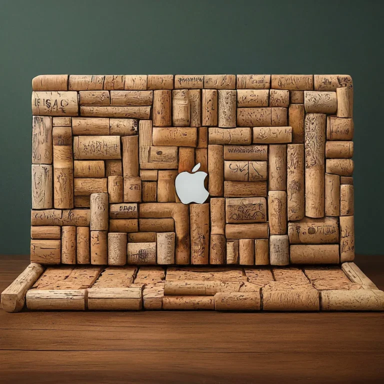 MacBook Pro hecho de Tapones de Corcho de La Rioja