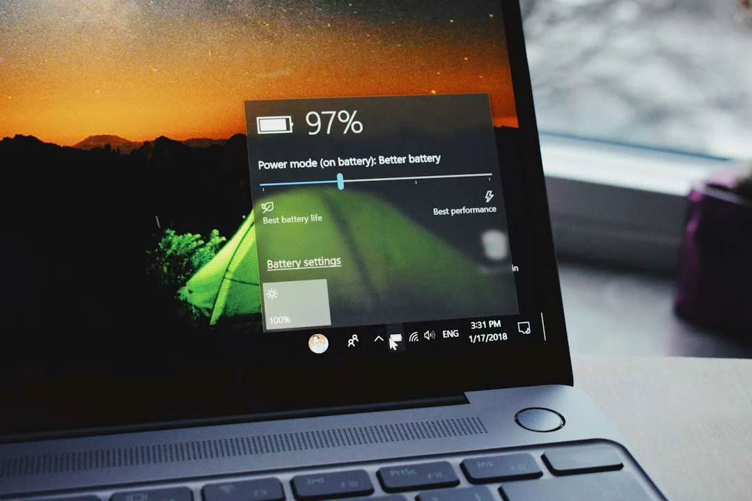 MacBook mostrando el porcentaje de batería